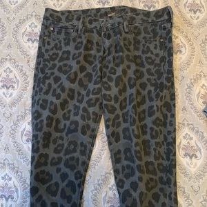 MOTHER Cheetah Print Jeans 29